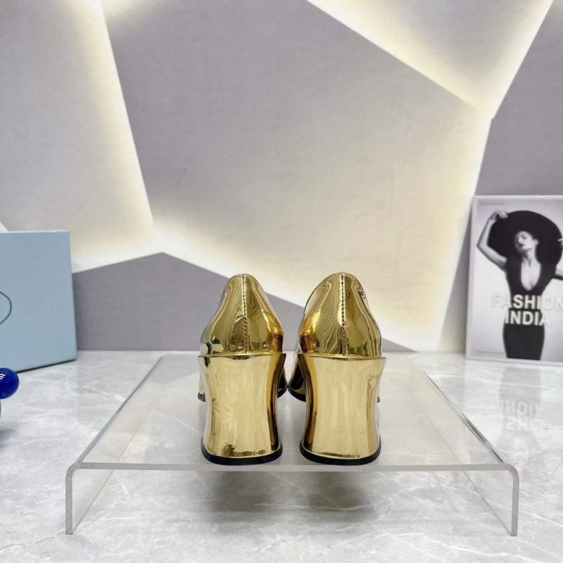 Prada Square head back empty thick single Shoes SH00101