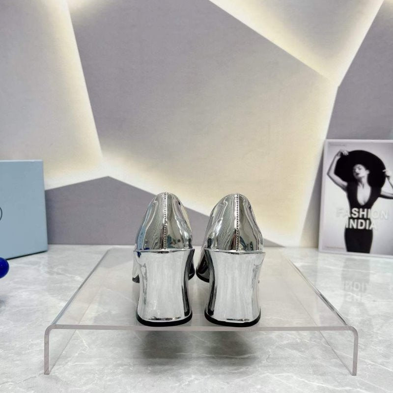Prada Square head back empty thick single Shoes SH00102