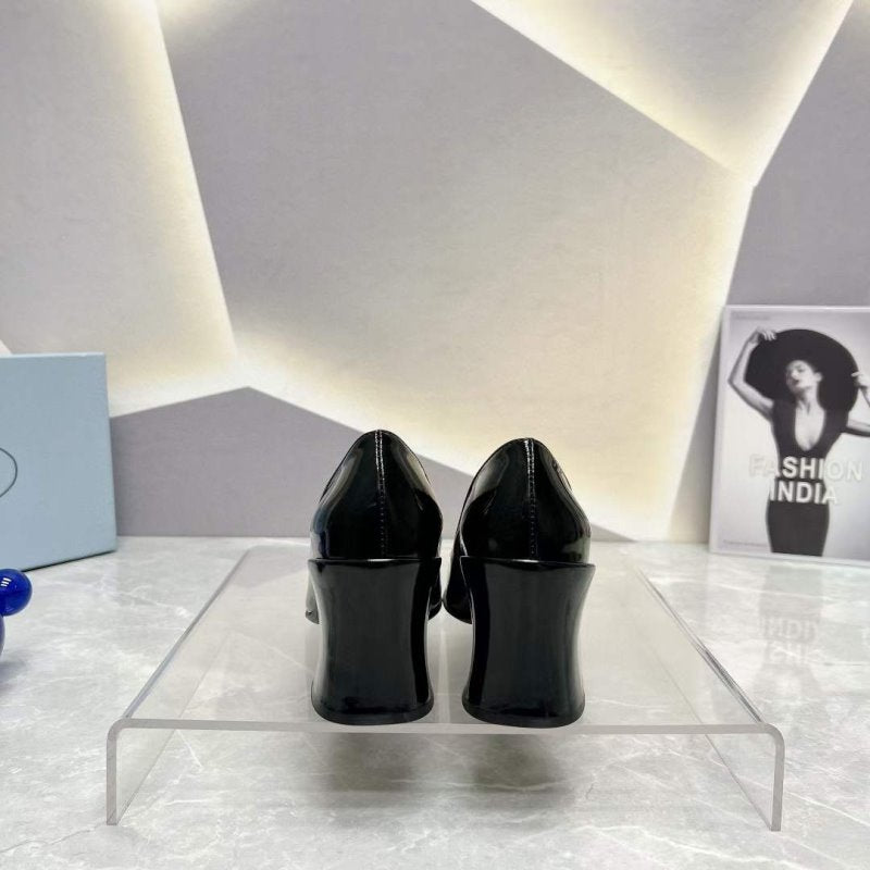 Prada Square head back empty thick single Shoes SH00105