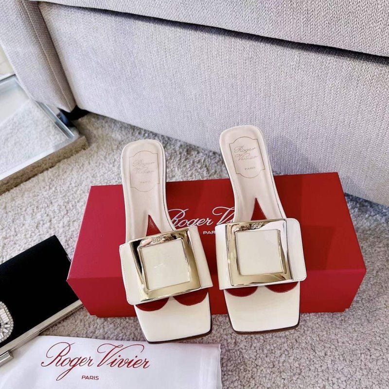 Roger Vivier Square Button Mueller Shoes SH00127