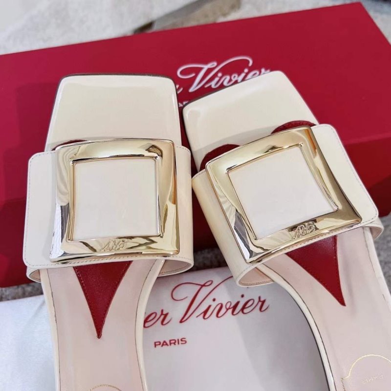 Roger Vivier Square Button Mueller Shoes SH00127