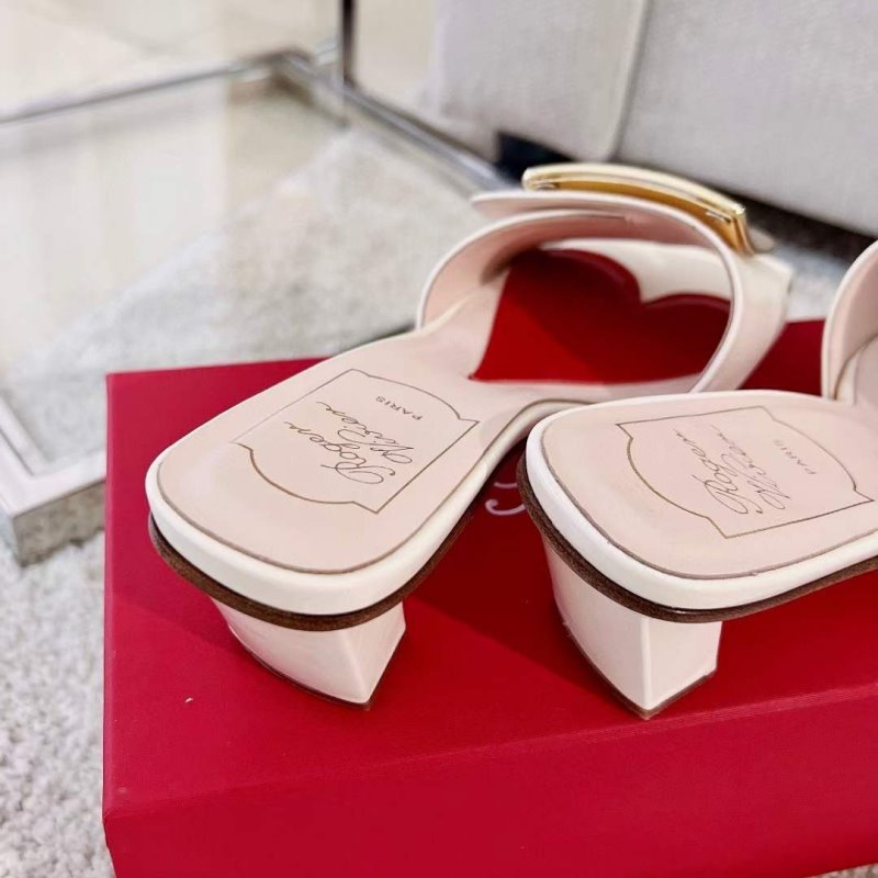 Roger Vivier Square Button Mueller Shoes SH00127