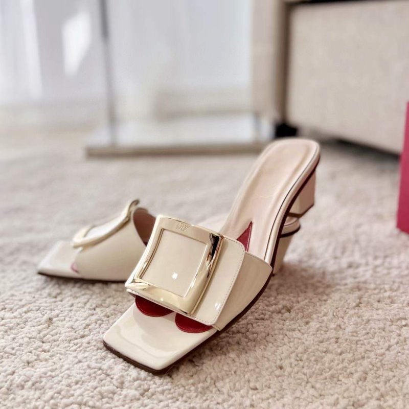 Roger Vivier Square Button Mueller Shoes SH00127