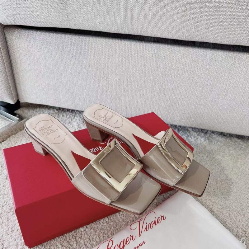 Roger Vivier Square Button Mueller Shoes SH00128