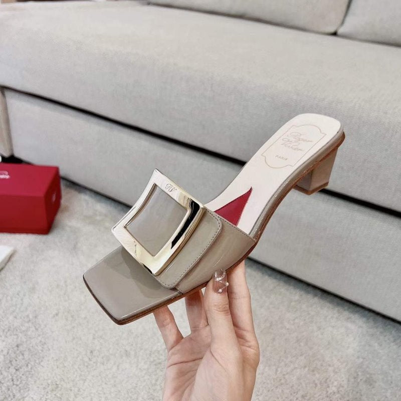 Roger Vivier Square Button Mueller Shoes SH00128