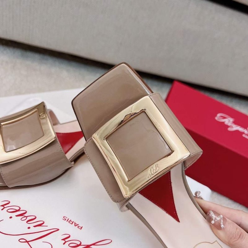 Roger Vivier Square Button Mueller Shoes SH00128