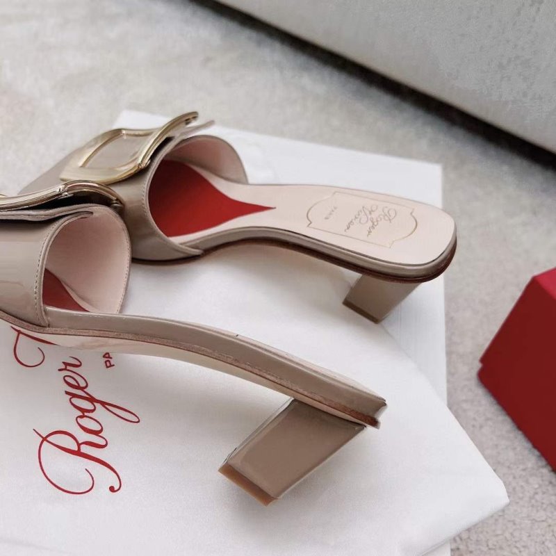 Roger Vivier Square Button Mueller Shoes SH00128