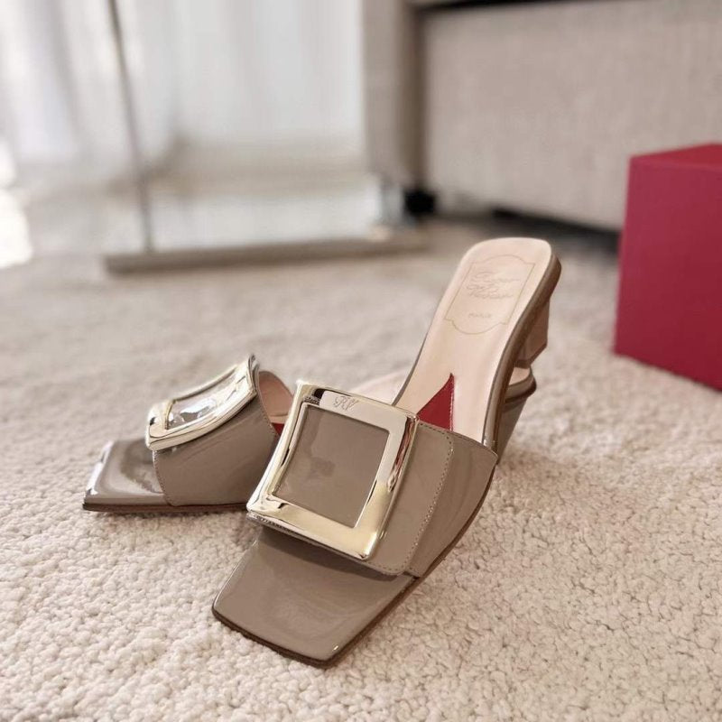Roger Vivier Square Button Mueller Shoes SH00128