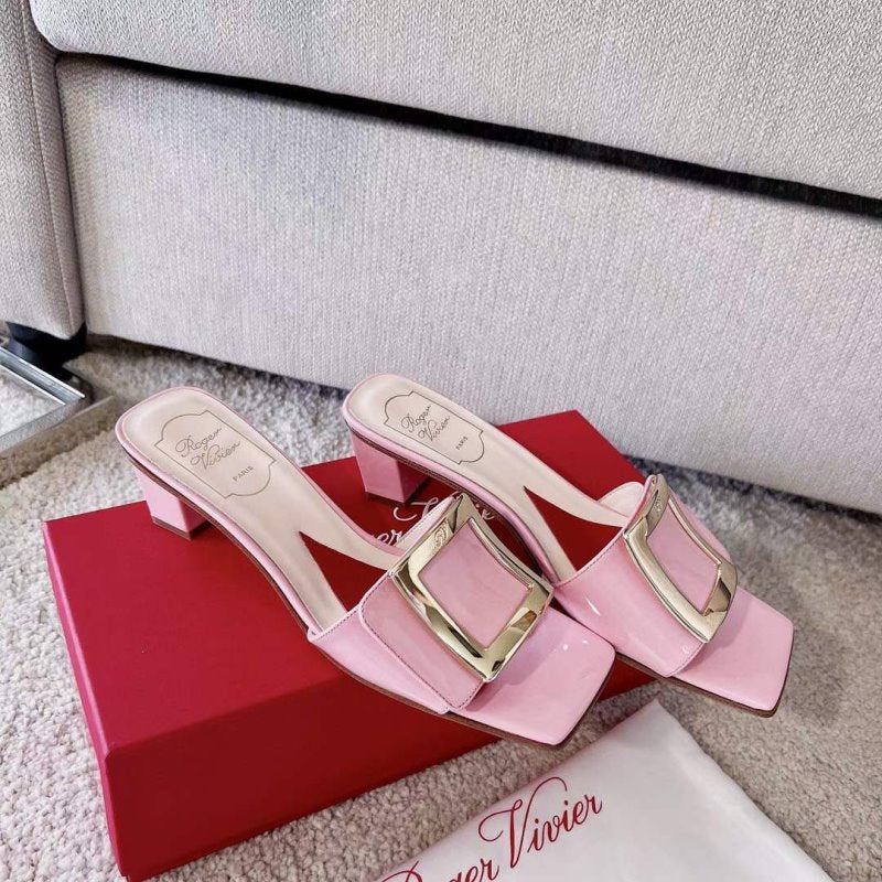 Roger Vivier Square Button Mueller Shoes SH00129