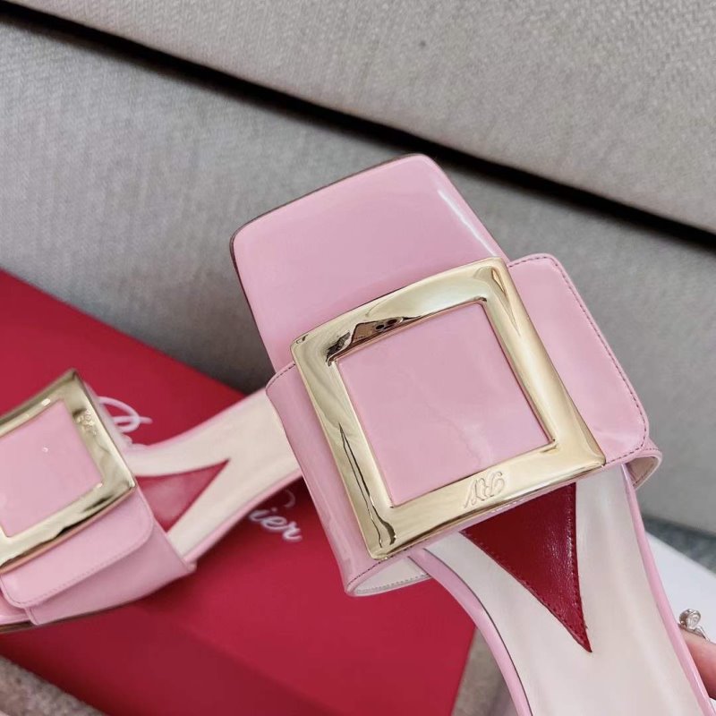 Roger Vivier Square Button Mueller Shoes SH00129