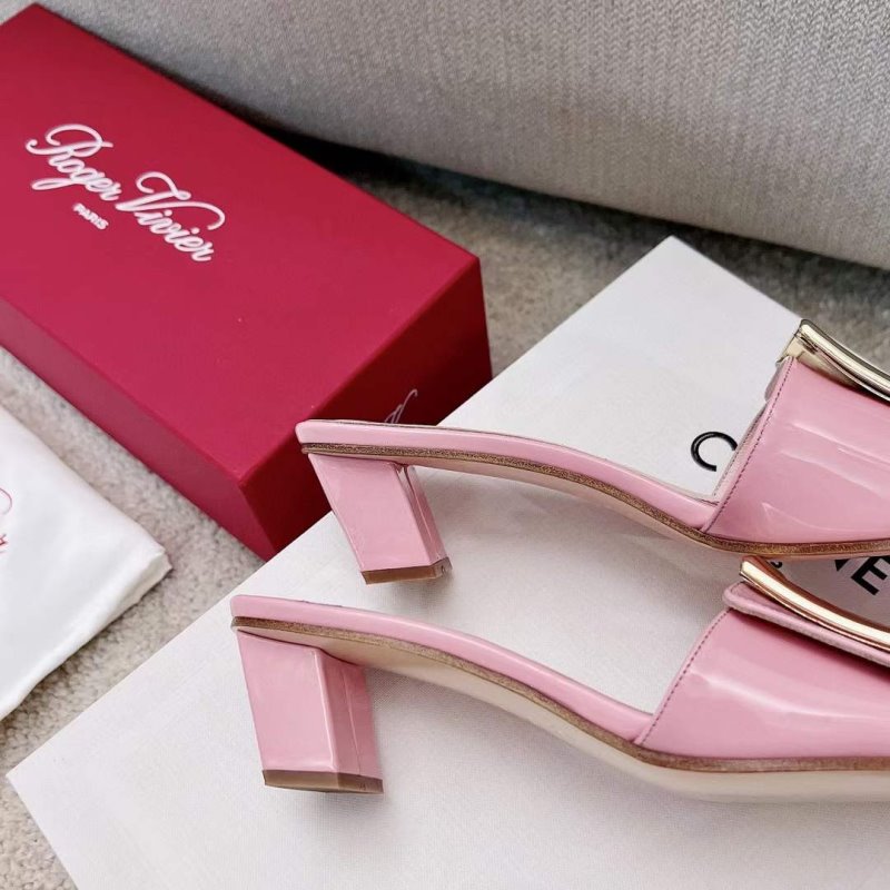 Roger Vivier Square Button Mueller Shoes SH00129