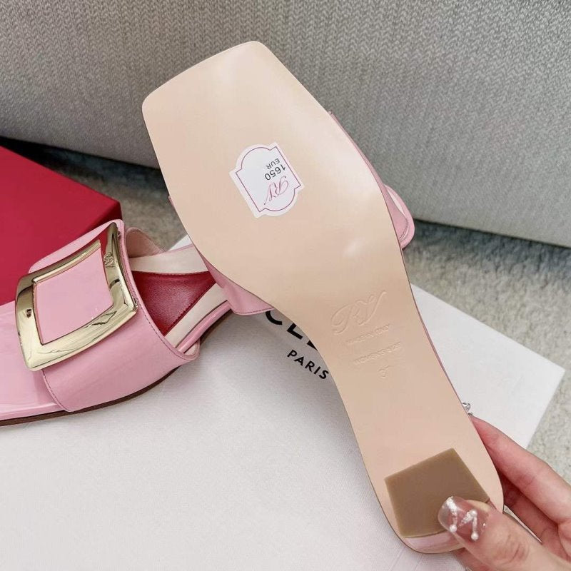 Roger Vivier Square Button Mueller Shoes SH00129