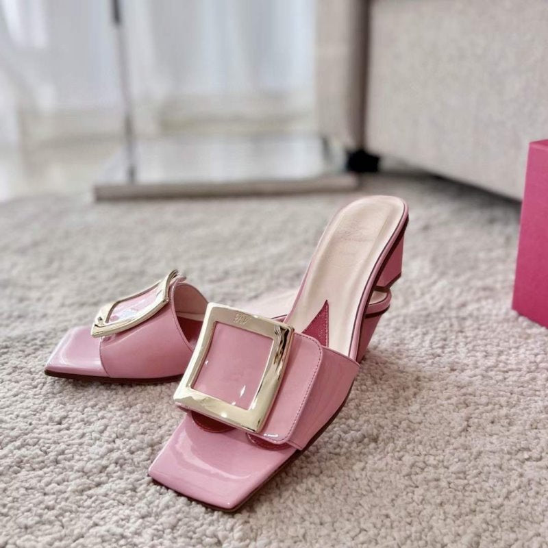 Roger Vivier Square Button Mueller Shoes SH00129