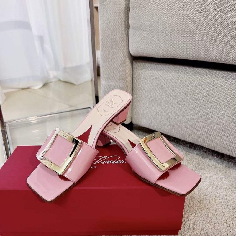 Roger Vivier Square Button Mueller Shoes SH00129