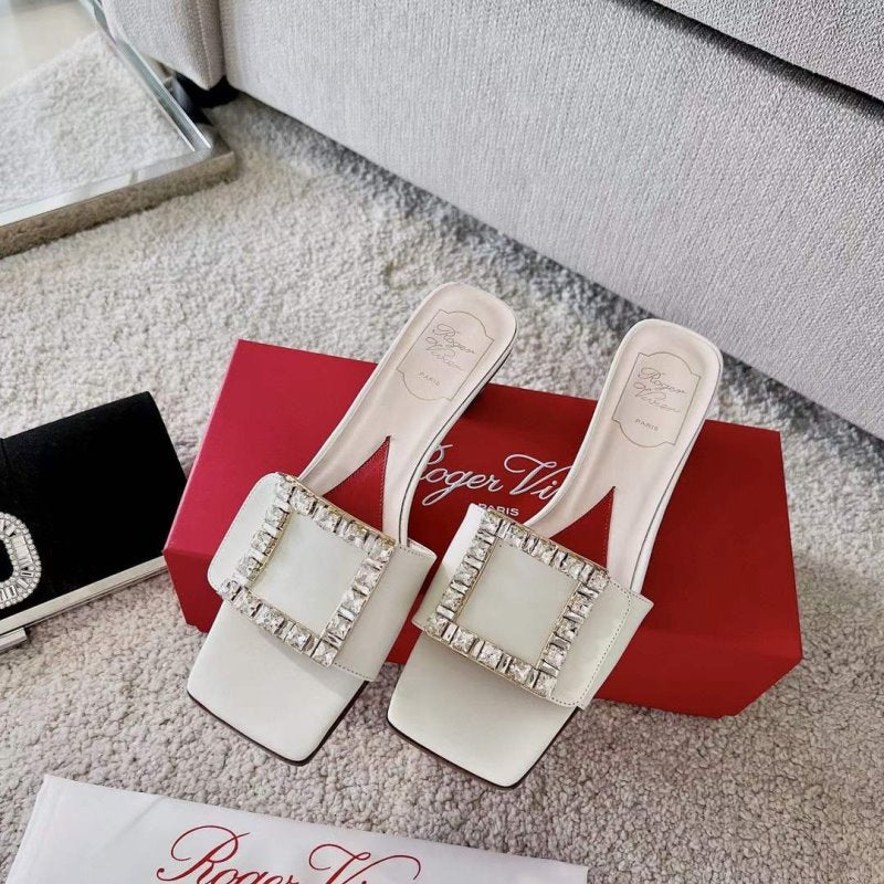 Roger Vivier Square Button Mueller Shoes SH00130