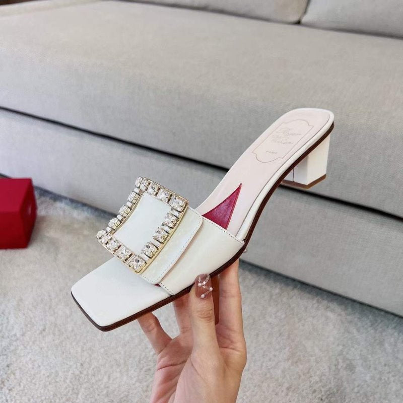 Roger Vivier Square Button Mueller Shoes SH00130