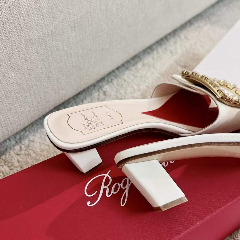 Roger Vivier Square Button Mueller Shoes SH00130