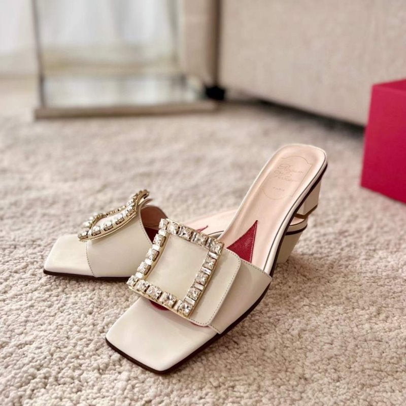 Roger Vivier Square Button Mueller Shoes SH00130