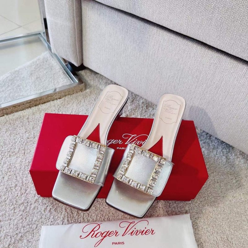 Roger Vivier Square Button Mueller Shoes SH00131