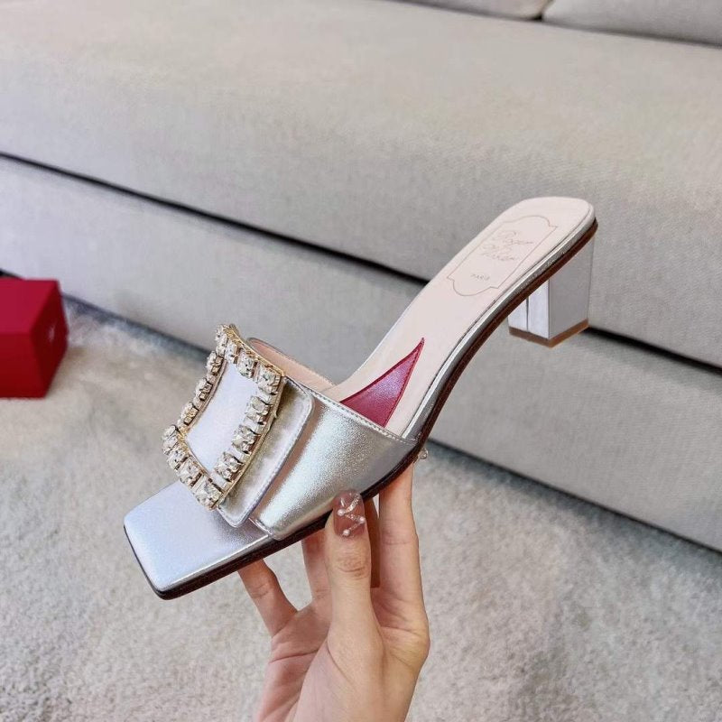 Roger Vivier Square Button Mueller Shoes SH00131