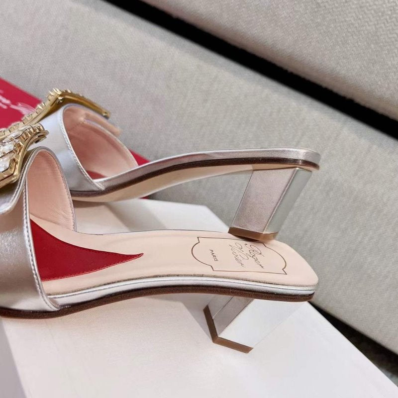 Roger Vivier Square Button Mueller Shoes SH00131