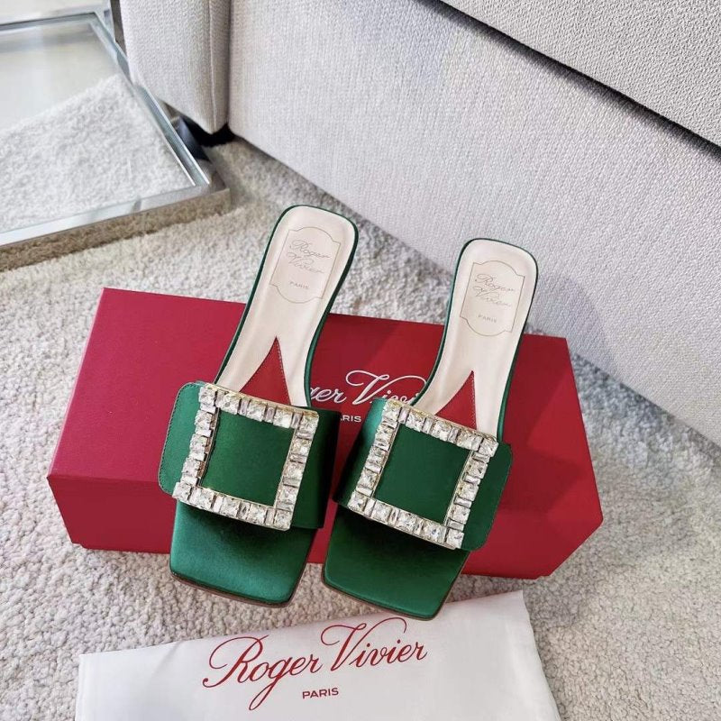 Roger Vivier Square Button Mueller Shoes SH00132