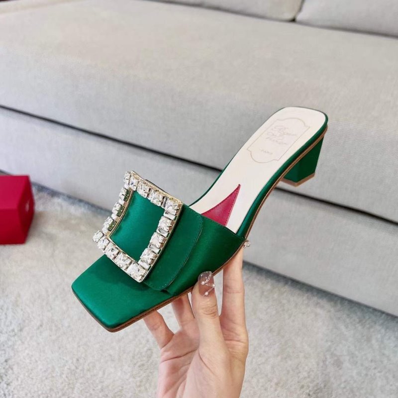 Roger Vivier Square Button Mueller Shoes SH00132