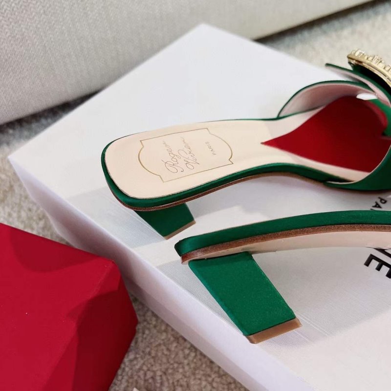 Roger Vivier Square Button Mueller Shoes SH00132