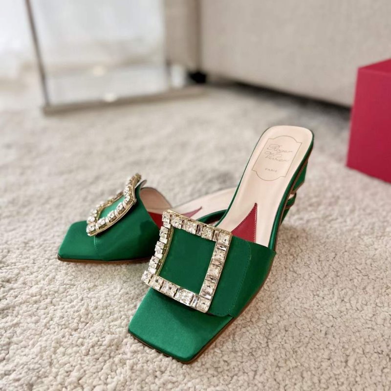 Roger Vivier Square Button Mueller Shoes SH00132