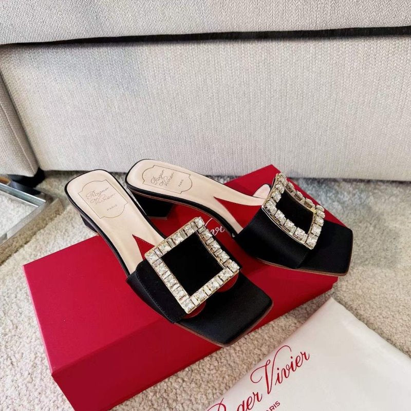 Roger Vivier Square Button Mueller Shoes SH00133