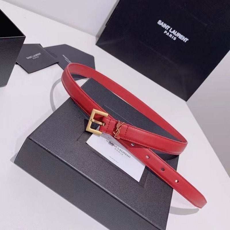 Saint Laurent Red Leather  Belt  WLB01257