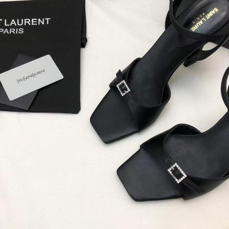 Saint Laurent  Square Toe High Heeled Sandals SHS05266