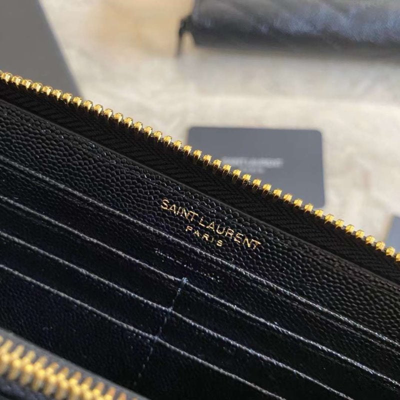 Saint Laurent Caviar Zipper Wallet WB001341