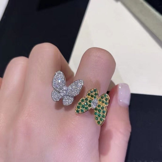 Van Cleef and Arpels Double Butterlfy Diamond Ring JWL00724