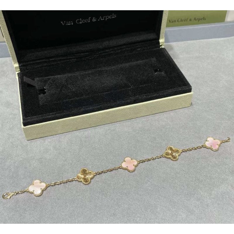 Van Cleef and Arpels Five Flower Clover Bracelet JWL00248