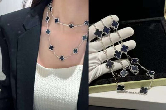 Van Cleef and Arpels Obsidian Necklace JWL00113