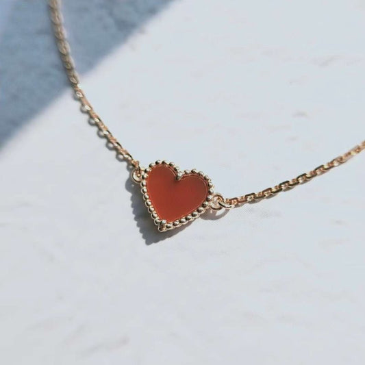 Van Cleef and Arpels Red Stud Necklace JWL00198