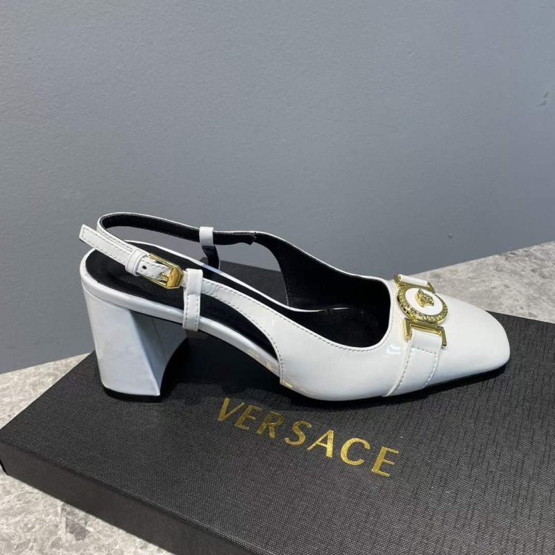 Versace Square Head Heeled Sandals SHS05144