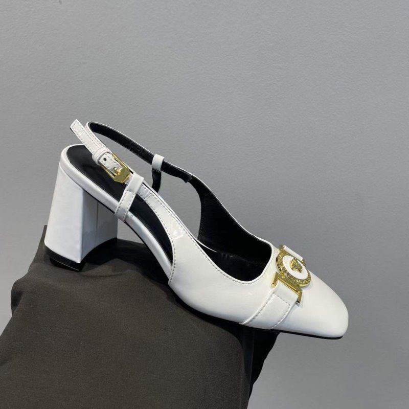 Versace Square Head Heeled Sandals SHS05144
