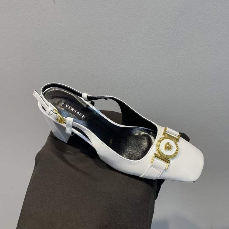 Versace Square Head Heeled Sandals SHS05144