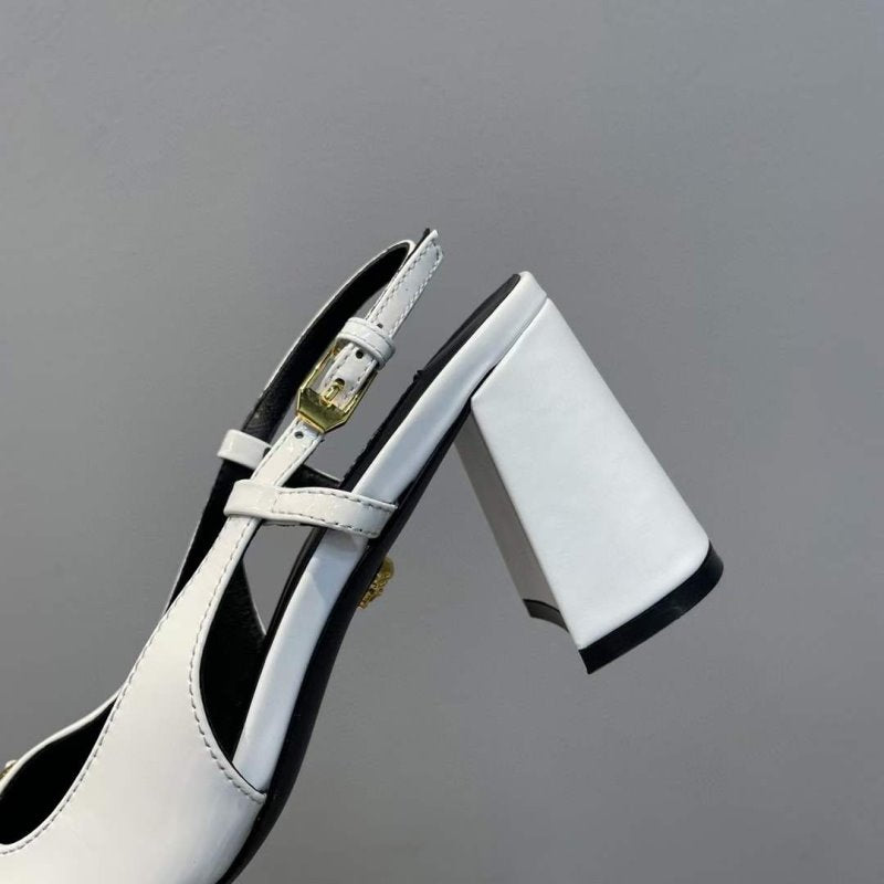 Versace Square Head Heeled Sandals SHS05144