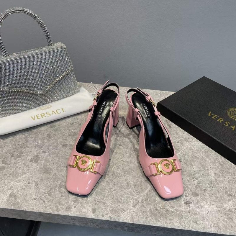 Versace Square Head Heeled Sandals SHS05145