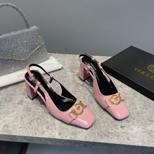 Versace Square Head Heeled Sandals SHS05145