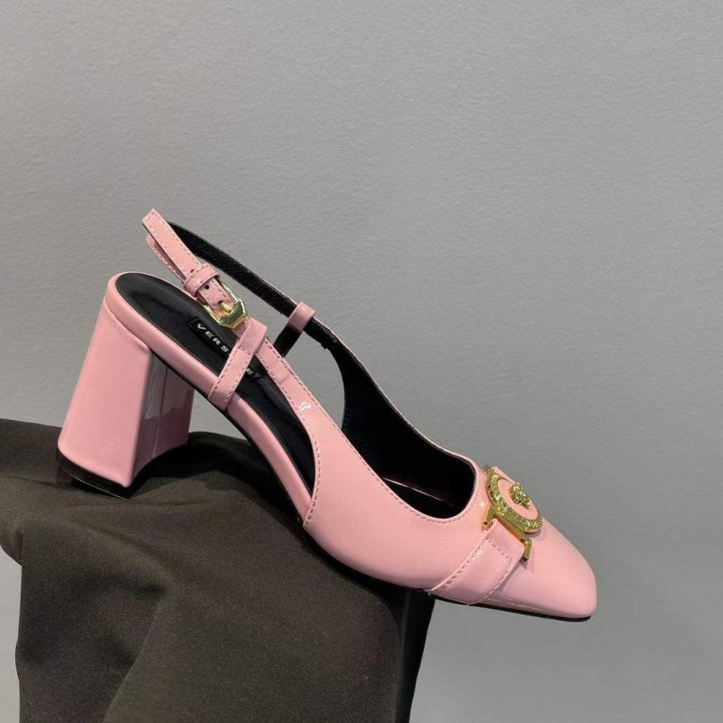 Versace Square Head Heeled Sandals SHS05145
