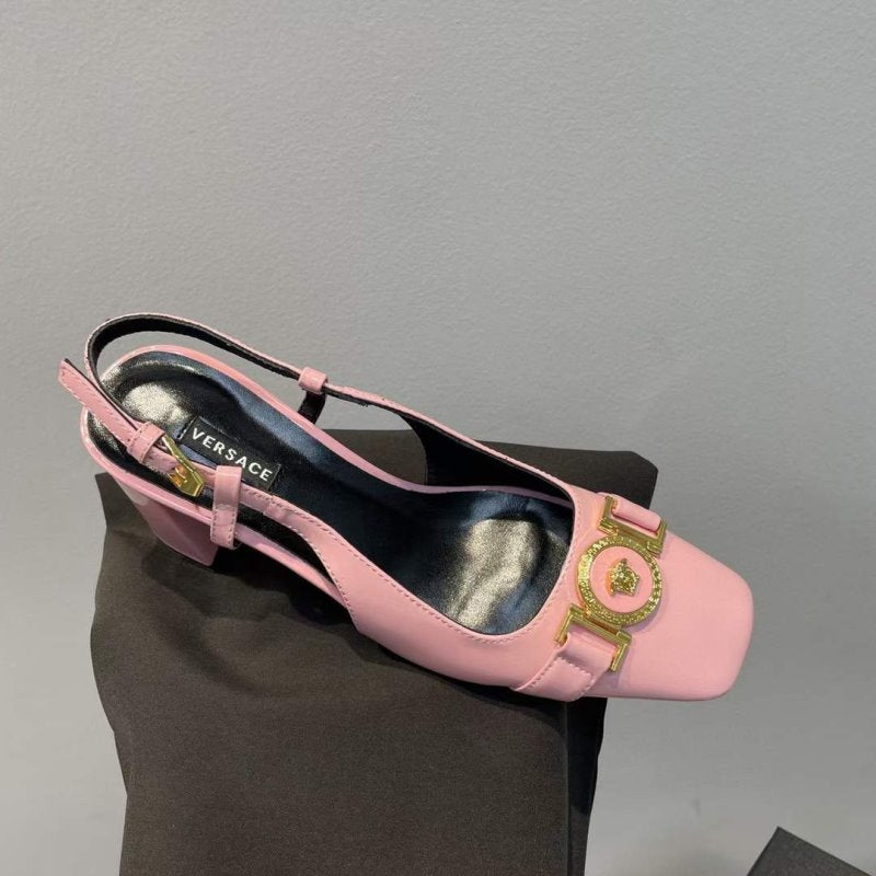 Versace Square Head Heeled Sandals SHS05145