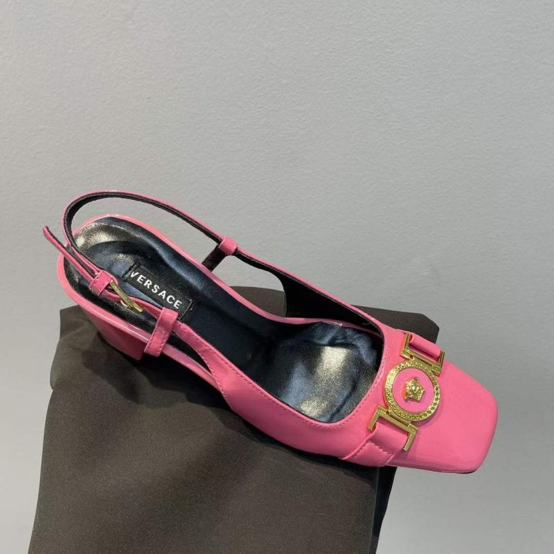Versace Square Head Heeled Sandals SHS05146
