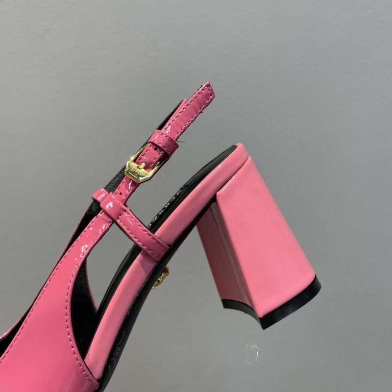 Versace Square Head Heeled Sandals SHS05146