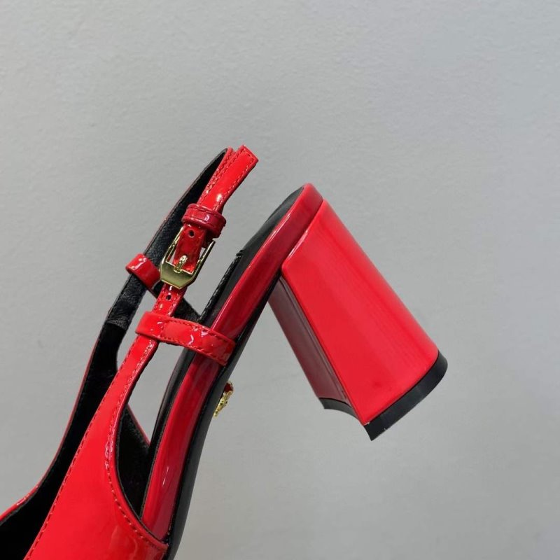 Versace Square Head Heeled Sandals SHS05147