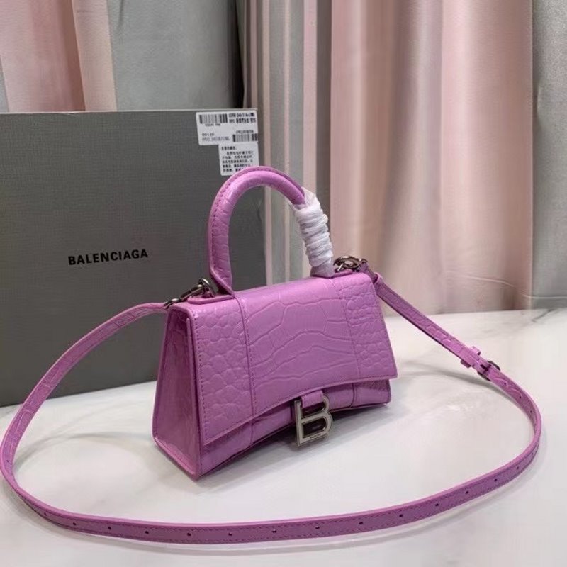 Balenciaga Purple Hourglass Tote Bag BLCG0195