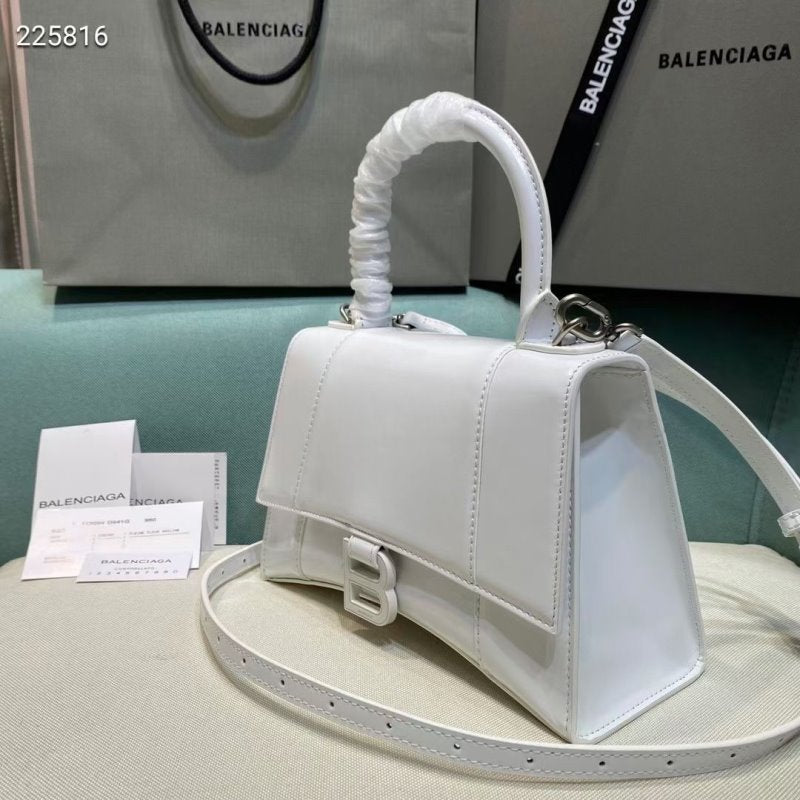 Balenciaga White Hourglass Tote Bag BLCG0178